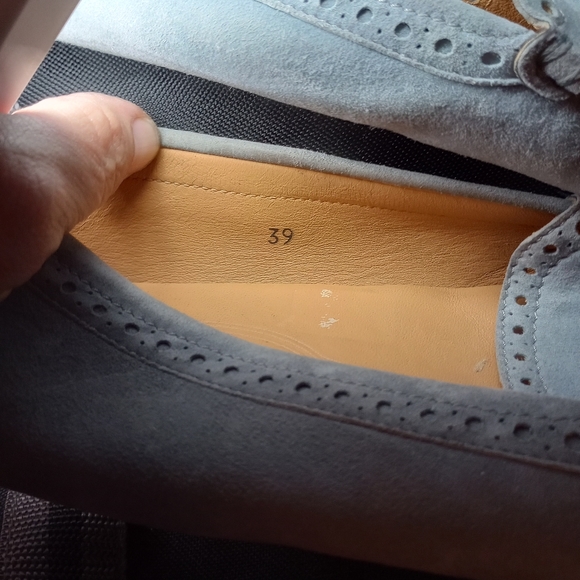 Tod's Loafers, 39 Gommino Driving Shoes in Blue Suede - Picture 4 of 6